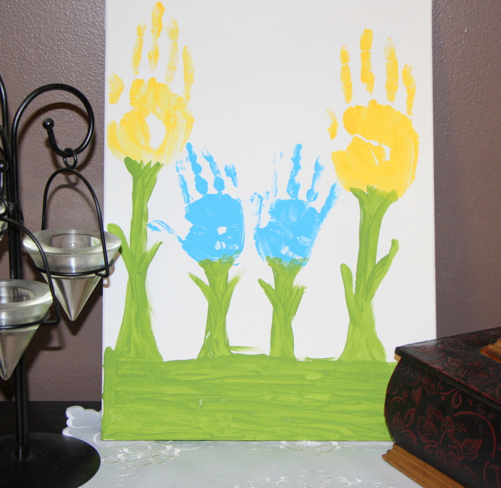 Hand Print Tulip Canvas