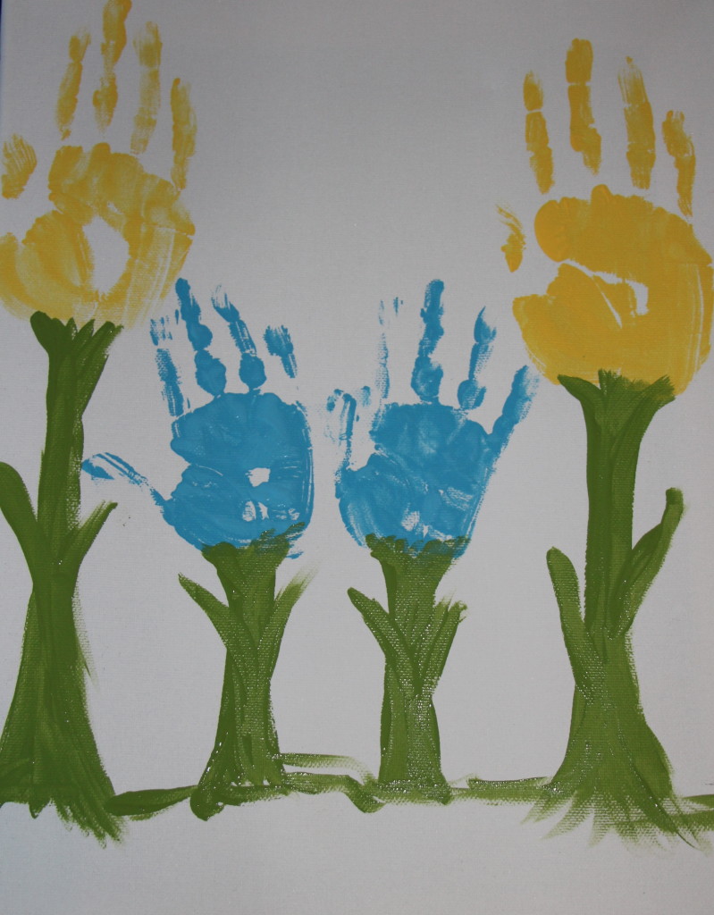 Hand Print Tulip Canvas